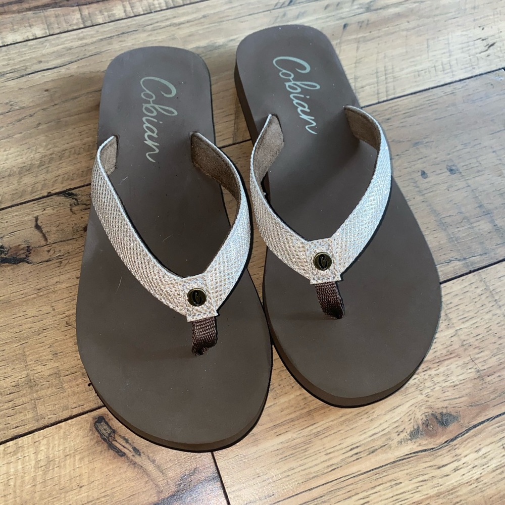 Worn once, Cobian flip flops
